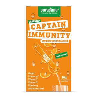 Purasana Hydration Superfoods Captain Immunity 10 × 4,5 Gramm 10 Sachets