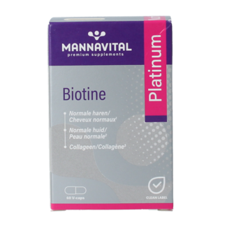 Mannavita Mannavita Biotine platinum 60 Cápsulas vegetarianas