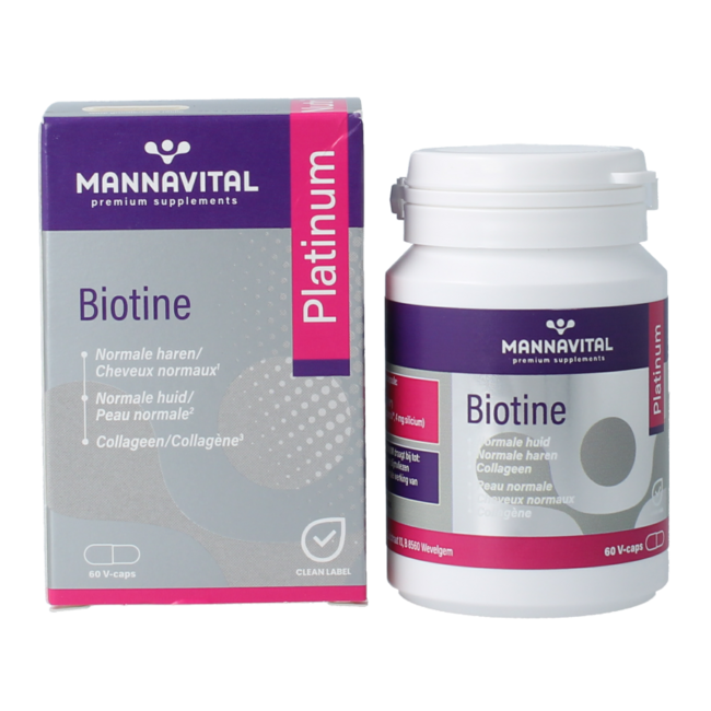 Mannavita Biotine platinum 60 Vegetarische capsules