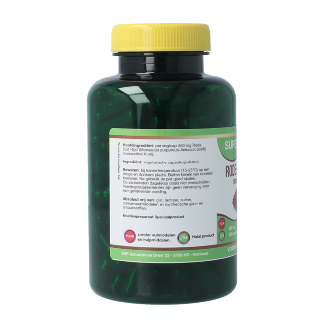 Rode gist rijst monacoline K-vrij 180 Vegetarische capsules