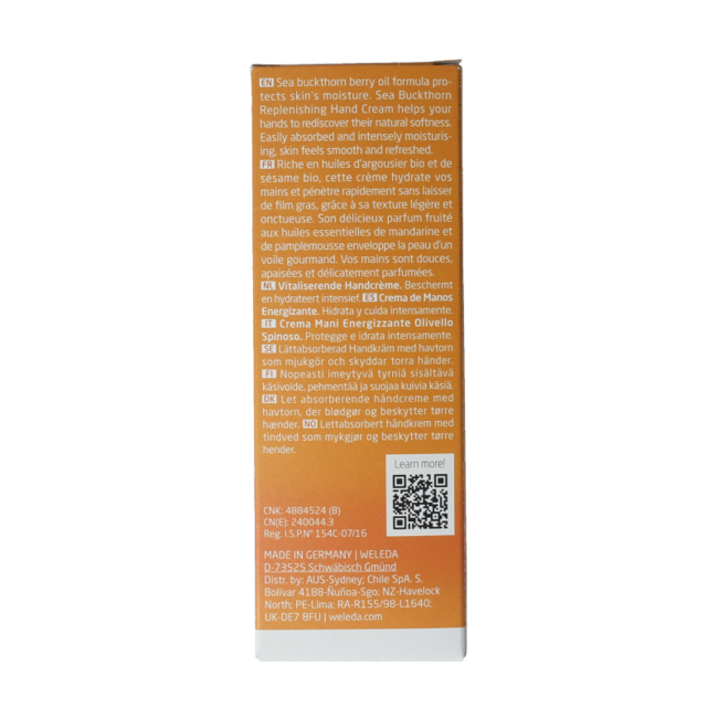 Sea Buckthorn revitalising hand cream 50 Millilitre