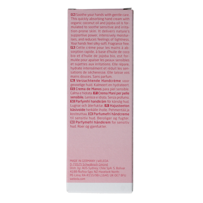 Soothing hand cream fragrance-free 50 Millilitre