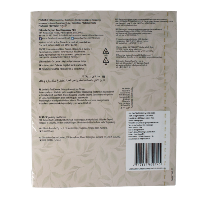 Dilmah Pure Green Tea 100 Bags