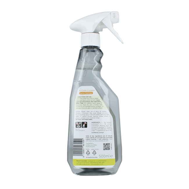 Planet Pure Kitchen Cleaner lemon spray 500 Millilitres