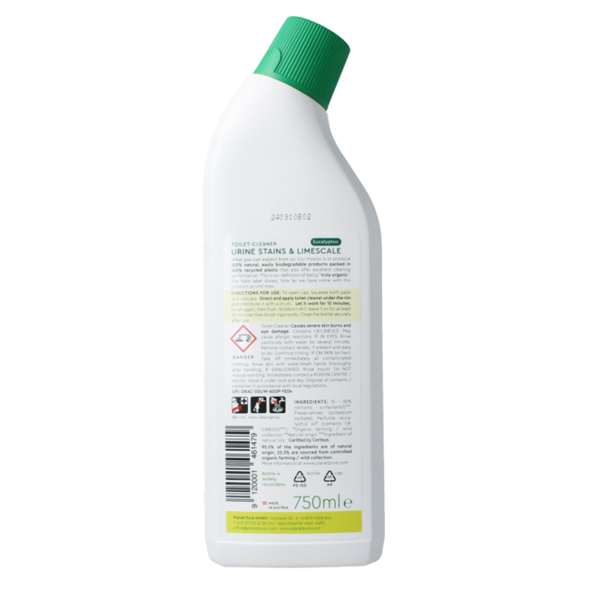 Planet Pure Limpiador de Inodoros 750 mililitros