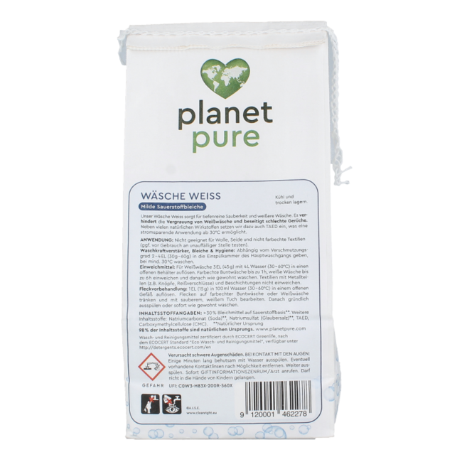 Planet Pure Fleckenentferner weiße Wäsche 450 Gramm