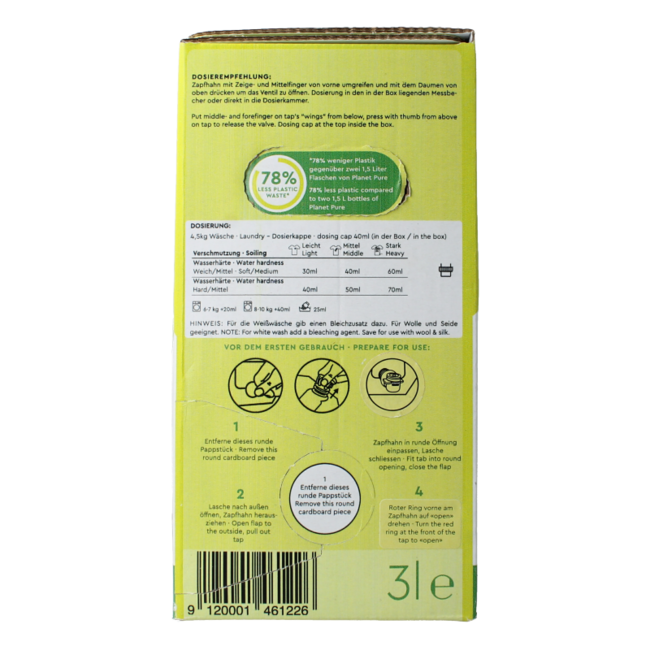 Detersivo Liquido Universale Planet Pure Lavanda 3 Litri