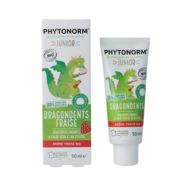 Phytonorm Dragondent dentifrice enfant fraise 50 ml