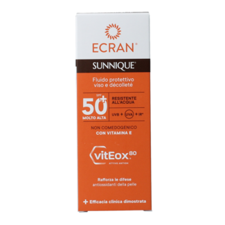 Ecran Ecran Sunique płyn do twarzy i dekoltu SPF50 50 Mililitrów