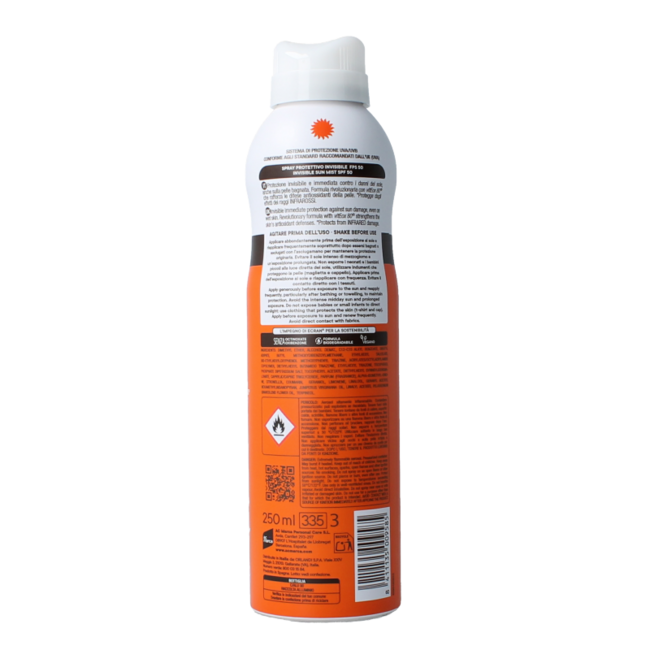 Ecran Sunique spray invisibile SPF50 250 Millilitri