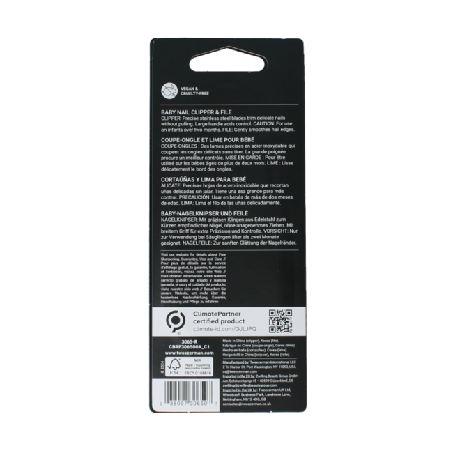 Tweezerman Baby Nail Clipper with File 1 Piece