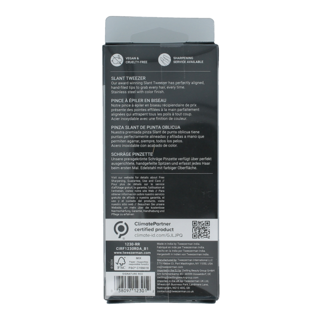 Pinza de depilar Tweezerman Slant signature red 1 unidad