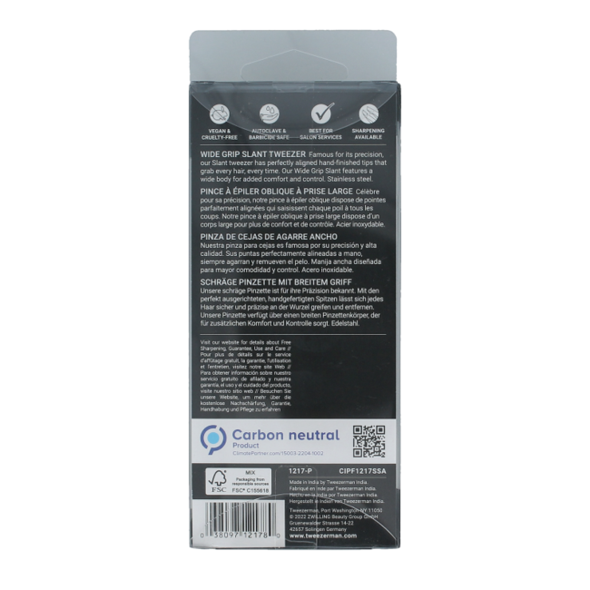 Tweezerman Slant Tweezer Classic with Grip 1 Piece