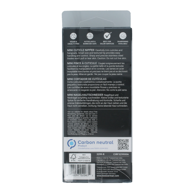 Tweezerman Cuticle clipper mini 1 Stuks