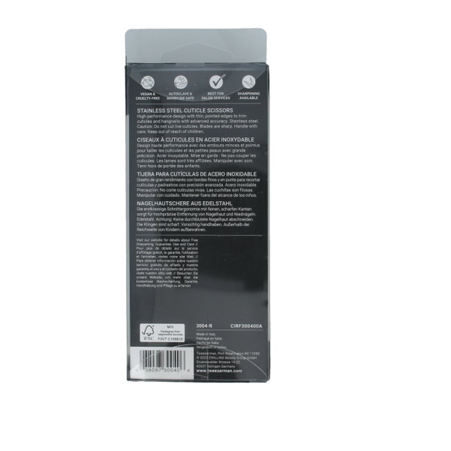 Forbicine per Cuticole Tweezerman in Acciaio Inox 1 Pezzo