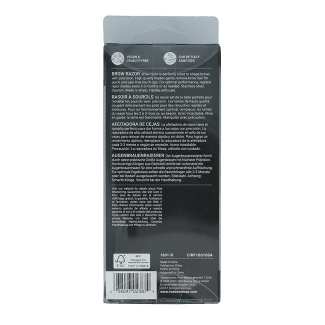 Tweezerman Brow razor 1 Stuks