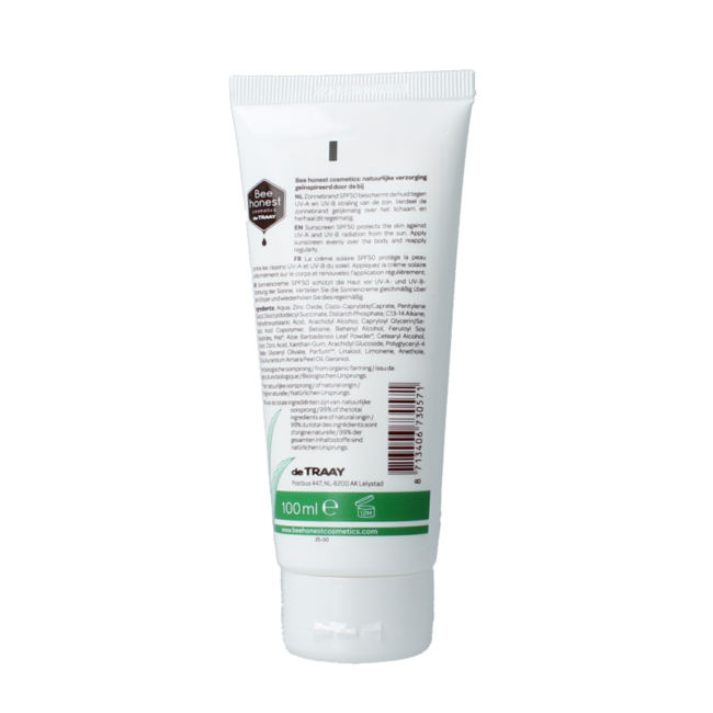 Traay Bee Honest Sonnencreme Aloe & Honig SPF50 100 Milliliter