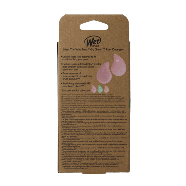 Wet Brush Go Green Palm Detangler Pink Water 1 Piece