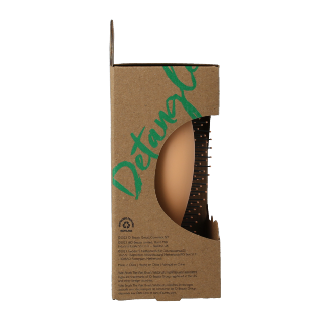 Wet Brush Go green palm detangler naranja aceite de coco 1 unidad