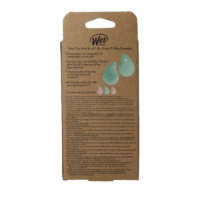 Wet Brush Go Green Palm Detangler à l'huile d'arbre à thé 1 pièce