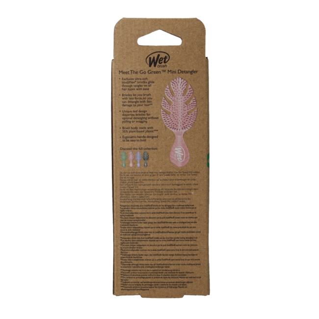 Wet Brush Go Green mini detangler pink 1 piece