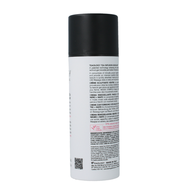 Teaology Black Tea crema vientre plano 150 ml