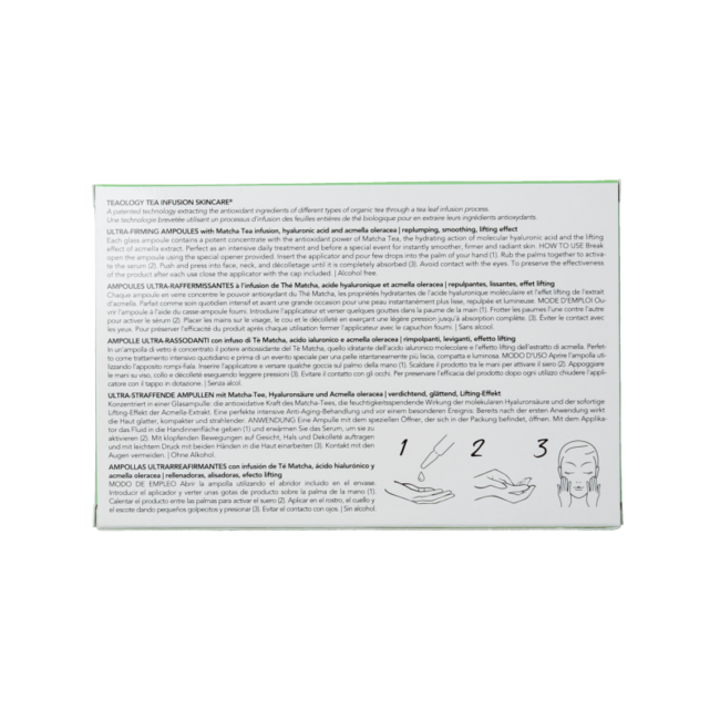 Teaology Matcha Tee Ultra-Firming Ampullen, 7 Stück