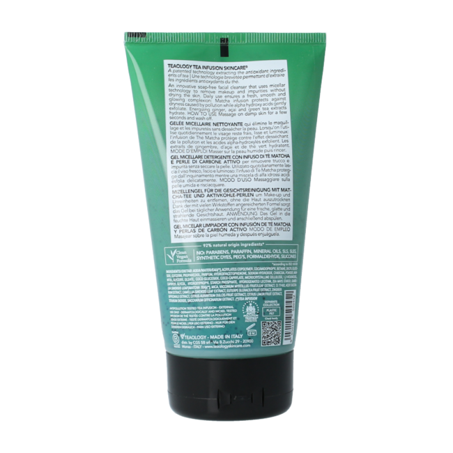 Teaology Black Matcha Limpiador Micelar en Gel 150 ml