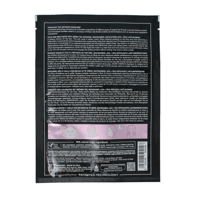 Mascarilla purificante Tea Glow AHA 1 unidad