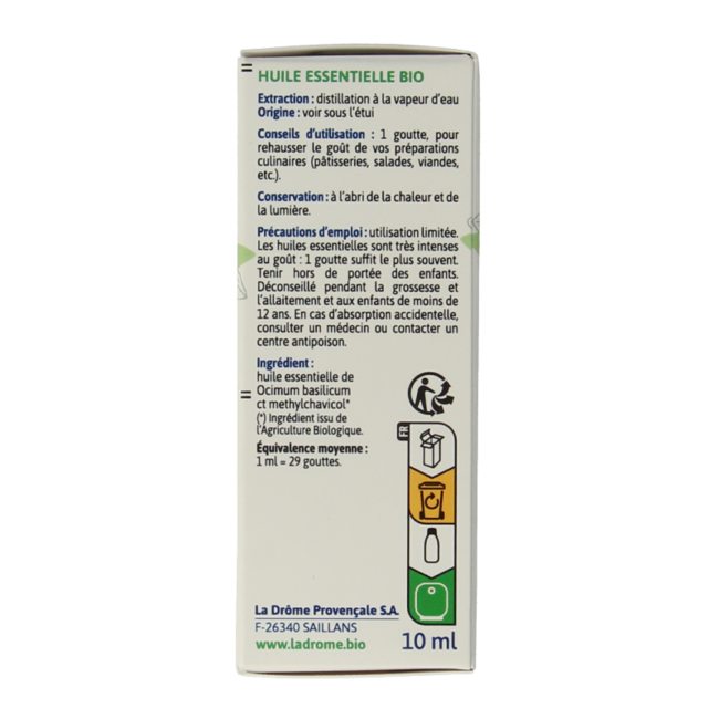 Ladrome Basilicum CT methylchavicol 10 Milliliter