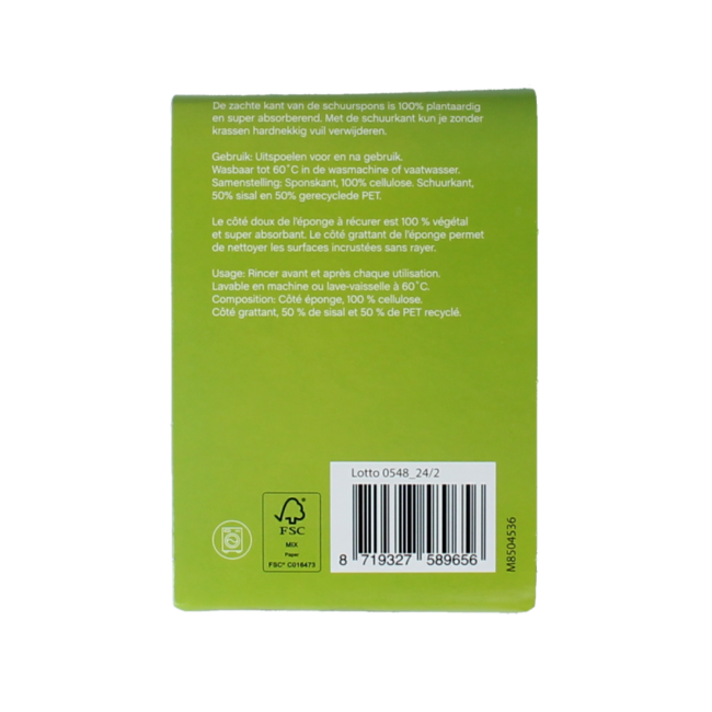 Greenhub Schuursponsjes eco 2 Stuks