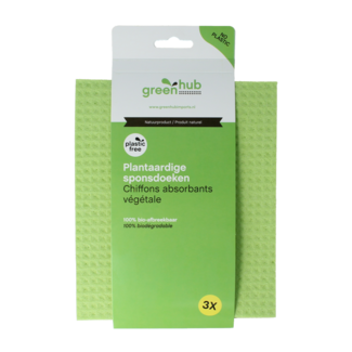 Greenhub Greenhub Sponsdoeken plantaardig 3 Stuks