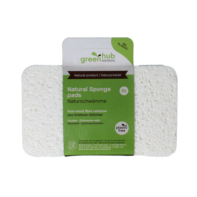 Lavettes éponges Greenhub, 2 pièces