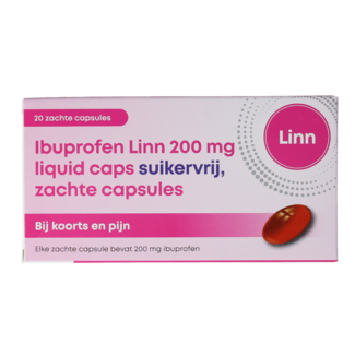 Linn Ibuprofen liquid 200mg sugar-free 20 capsules