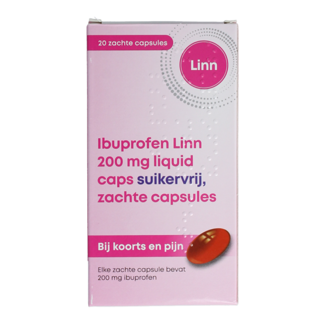 Ibuprofen w płynie 200mg bez cukru 20 Kapsułek
