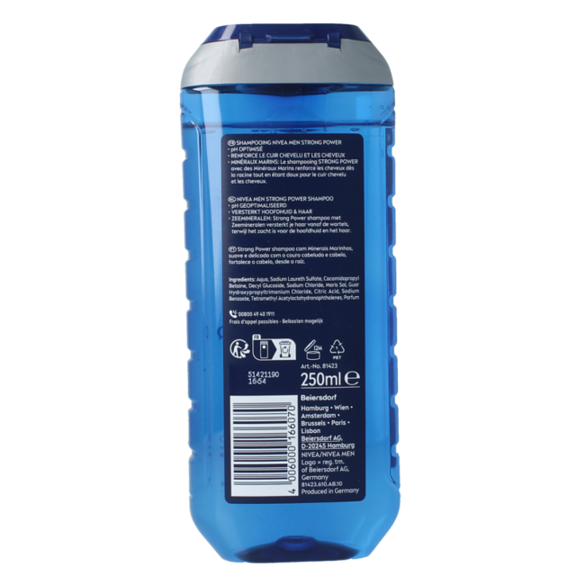 Nivea Men champú strong power 250 mililitros