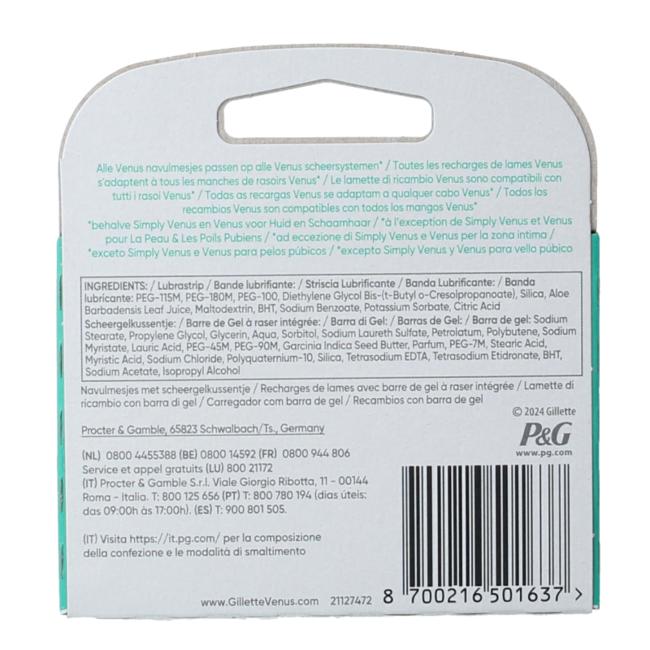 Lame Gillette Comfortglide Sensitive 3 Pezzi