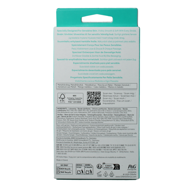 Maquinilla Gillette Comfortglide Sensitive 1 unidad