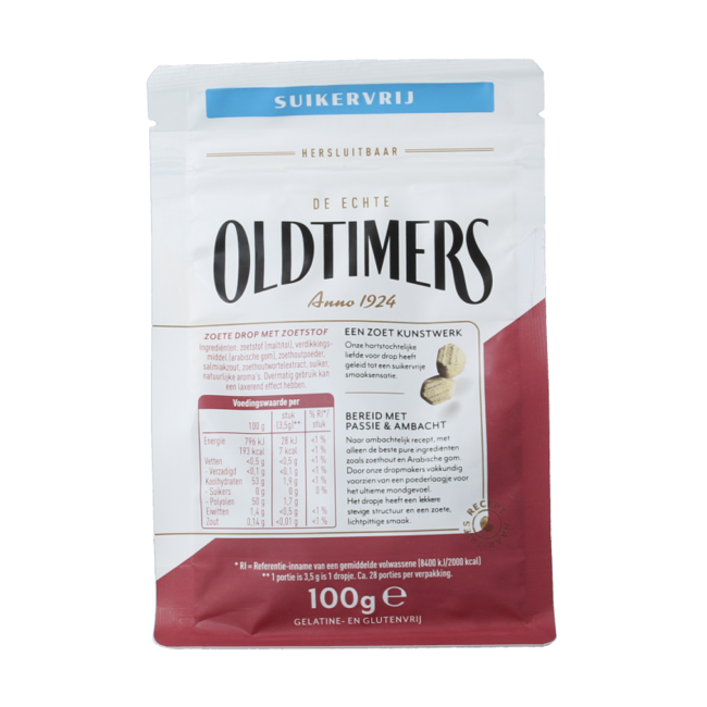 Oldtimers Zoethout rotsjes 100 Gramm