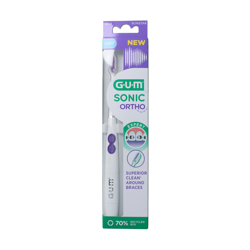 GUM Cepillo de dientes a pilas GUM Sonic Ortho 1 unidad
