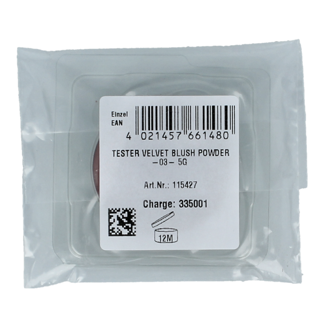 Colorete en polvo Lavera Velvet blush powder nude terracotta 03 bio tester 1 unidad