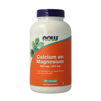 NOW NOW Wapń 500mg magnez 250mg 250 tabletek