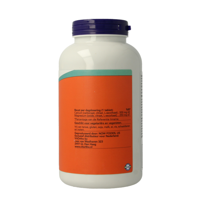NOW Calcio 500mg magnesio 250mg 250 Comprimidos