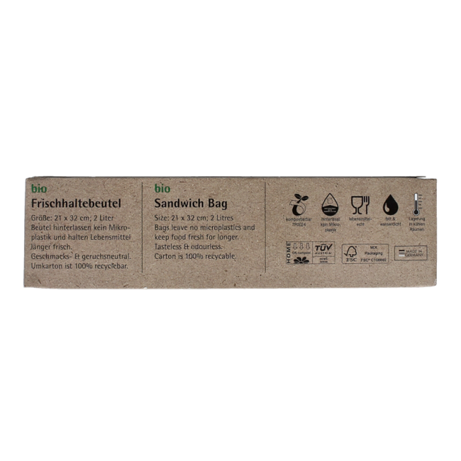 Biomat Natura Kompost-Frühstücksbeutel 2 Liter 35 Stück