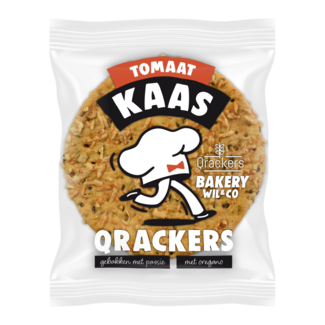 Leev Qrackers Cracker Käse Tomate 2er Bio 46 Gramm