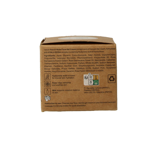 Vanan Pannir rose face gel cream 50 Millilitres