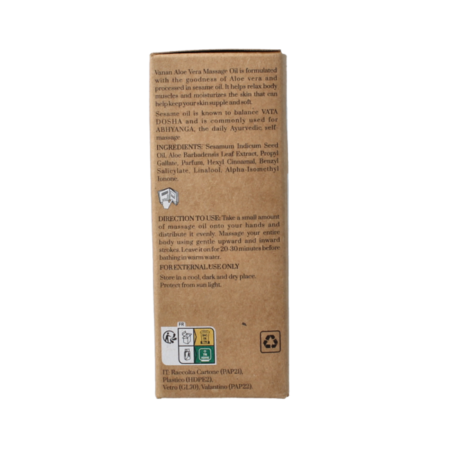 Vanan Aloe vera massage oil 90 Millilitres