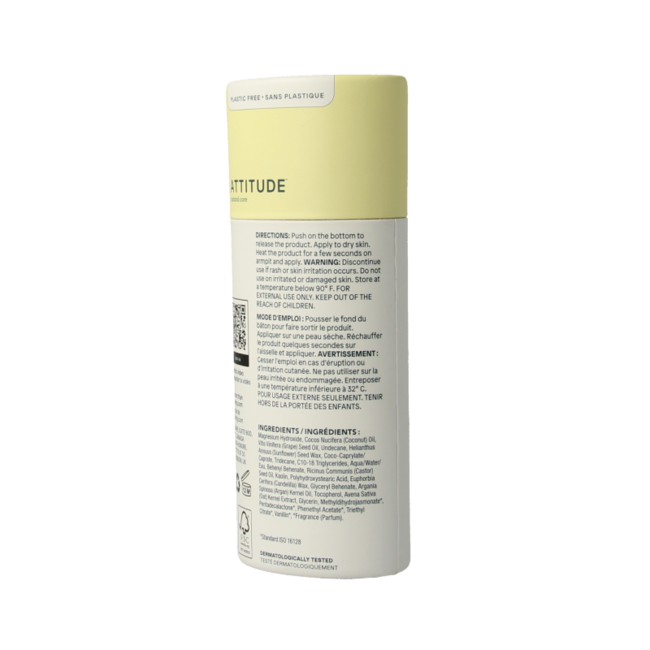 Attitude Super leaves natronfreies Deodorant Arganöl 85 Gramm