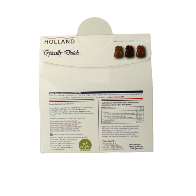 Dla Ciebie! Pudełko prezentowe typowy holenderski wiatrak 100 Gram