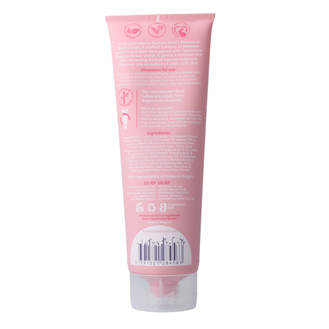 Human+Kind Body scrub fresh botanicals 250 Milliliter